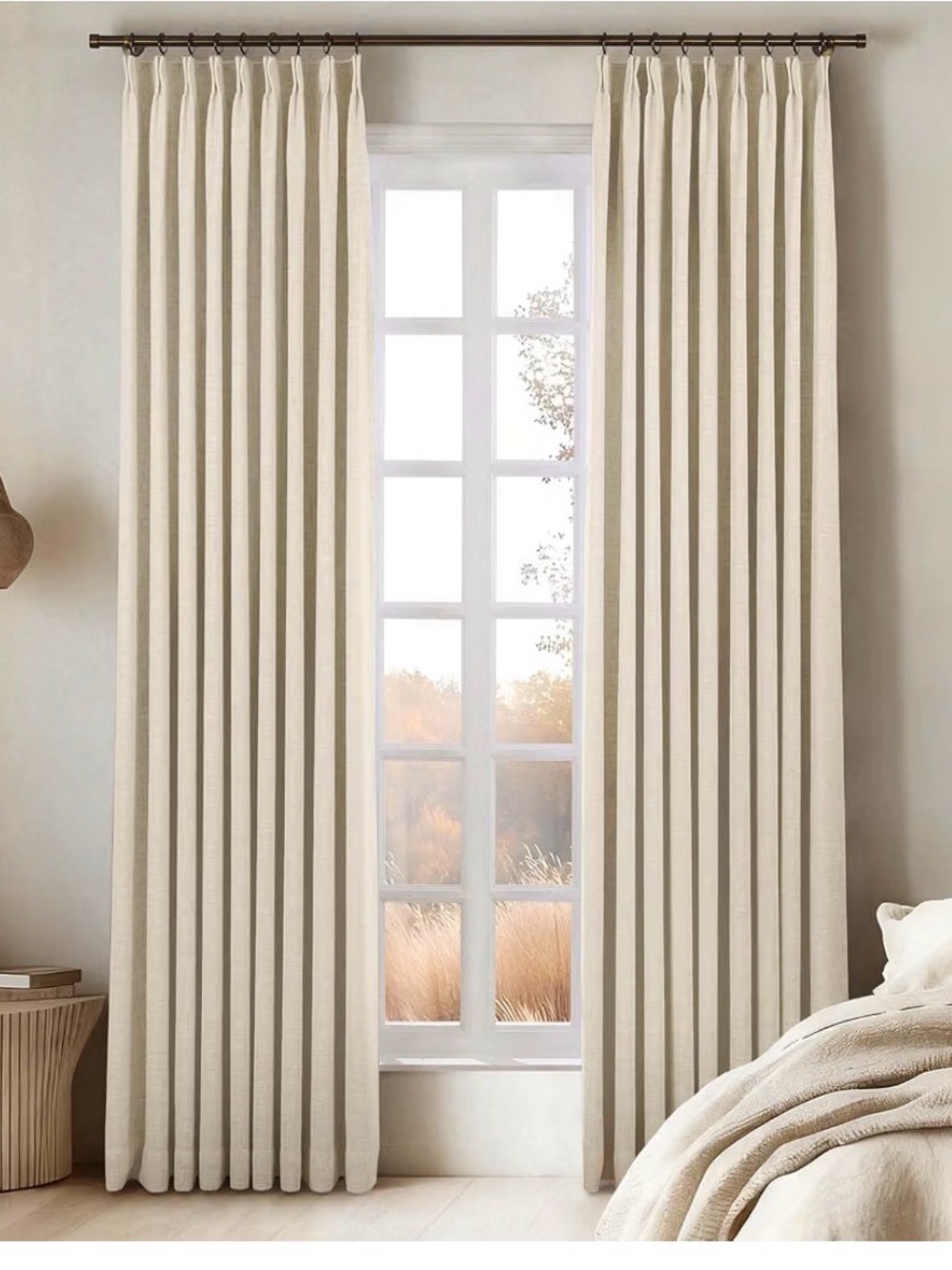 Tailored Cream Curtain Panels – Classic Window Drapes